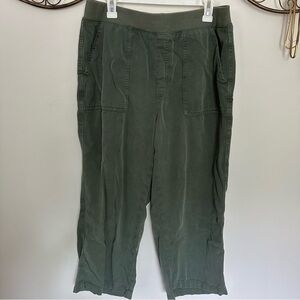 Cargo Elastic Waistband Capris